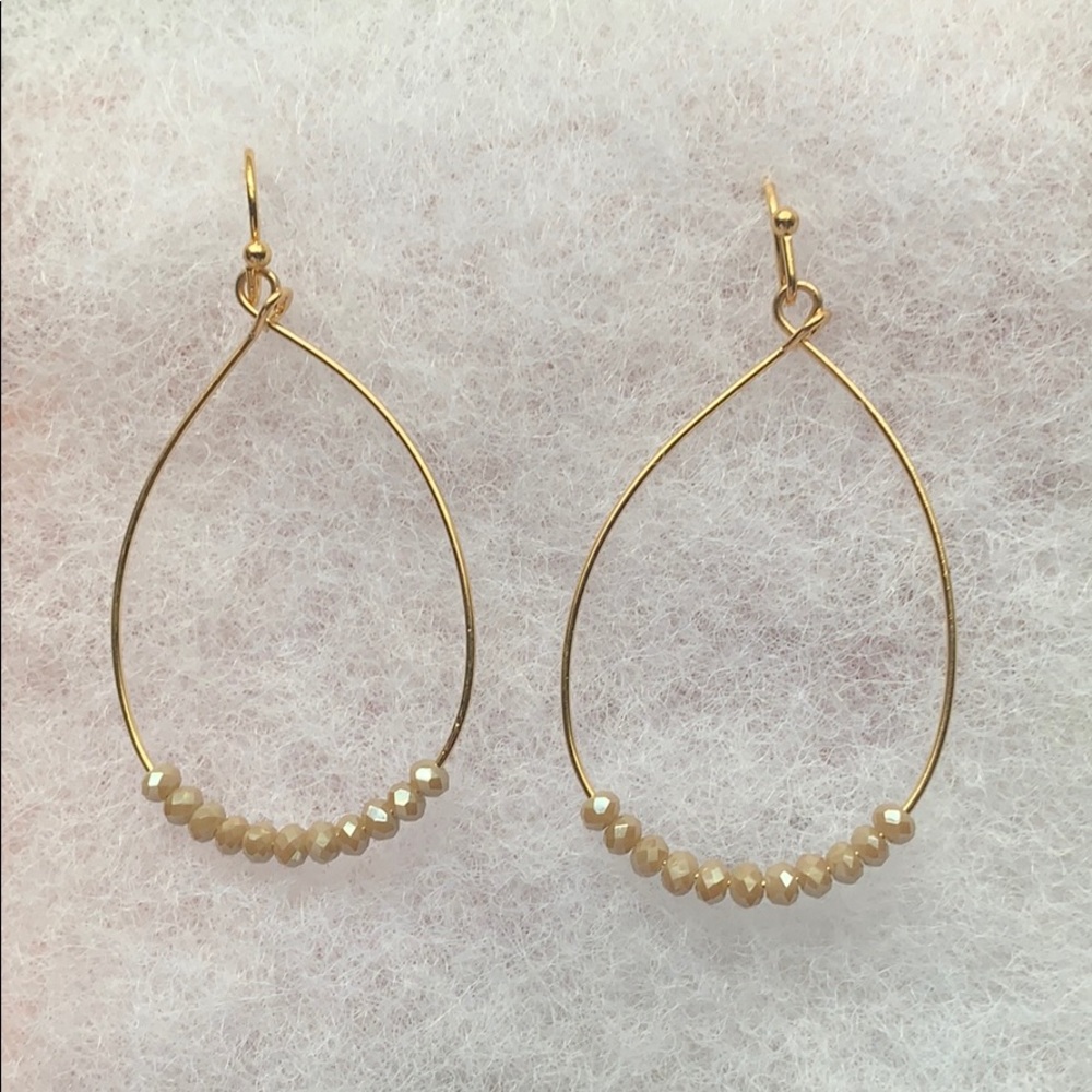 Gold hoop earring